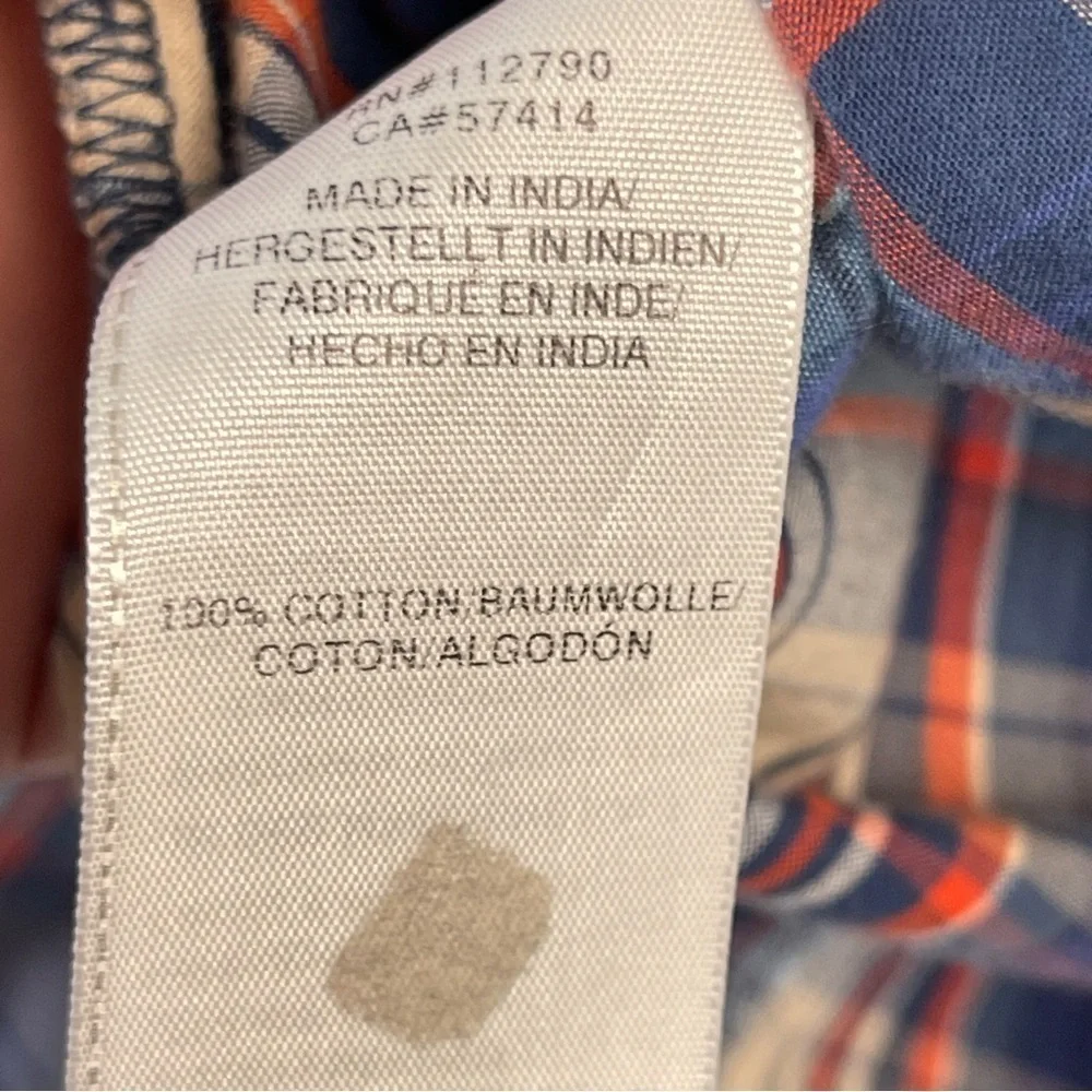 True Religion Men's Plaid Western Shirt Pearl Snap Buttons Blue size Sm Casual